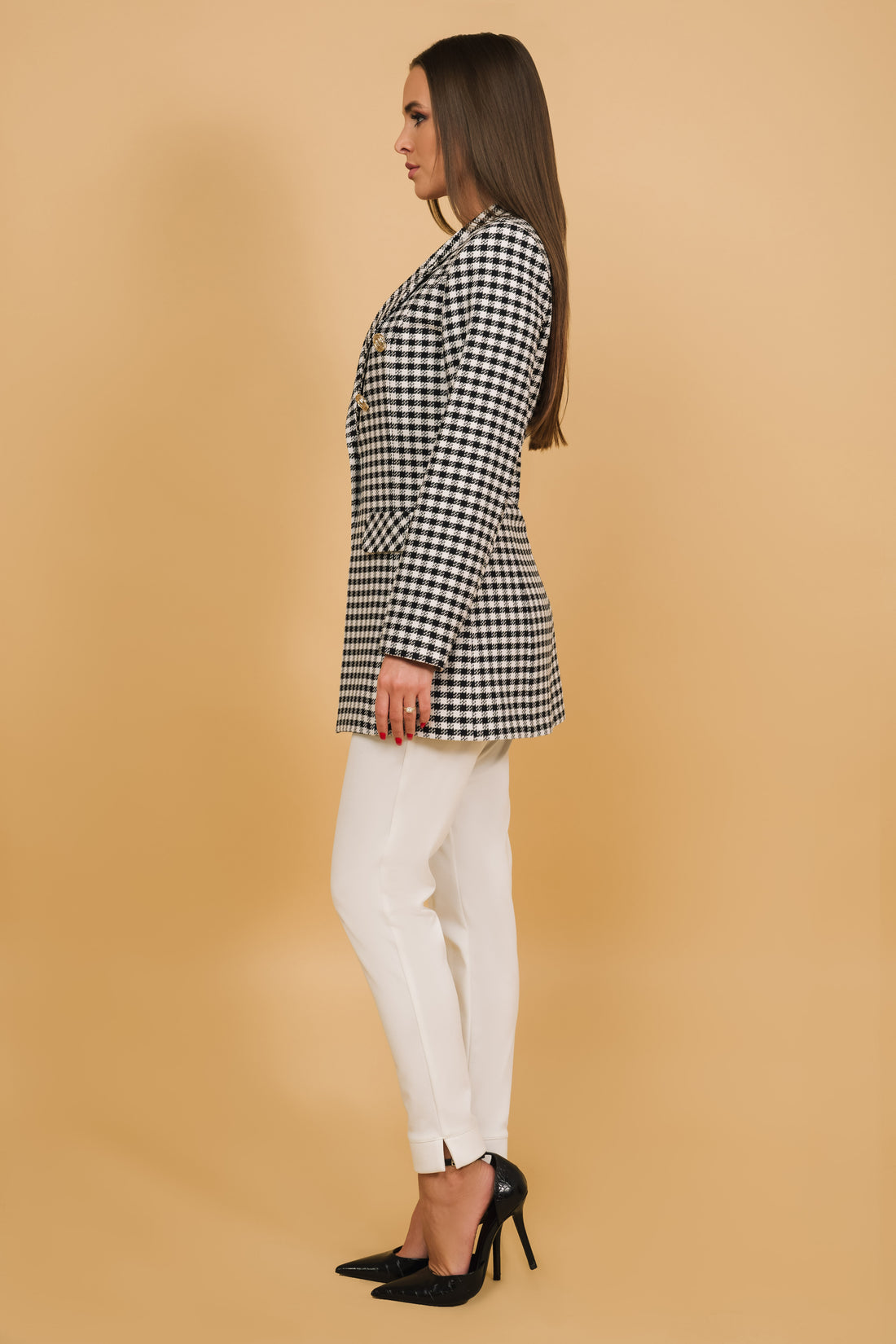 Cooper zakó fekete/fehér kockás