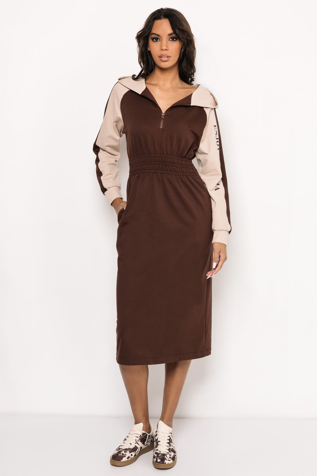 Zelia ruha barna/bézs