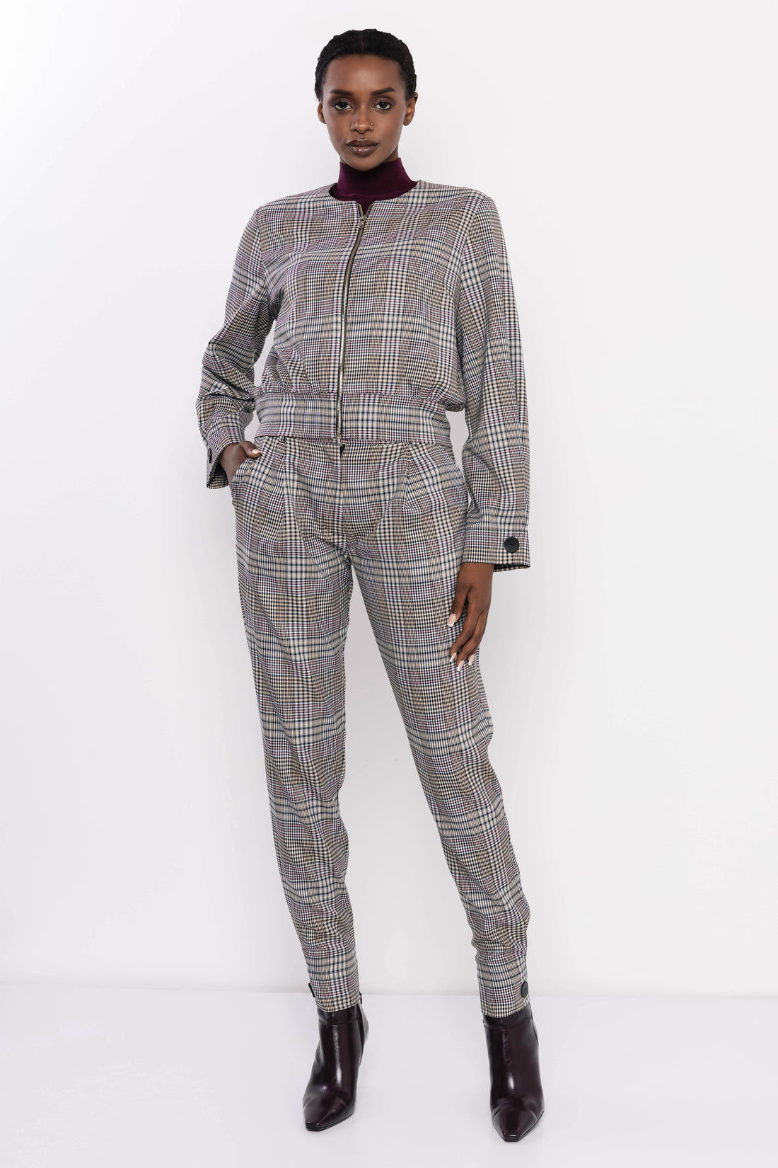 Lekon dzseki kockás