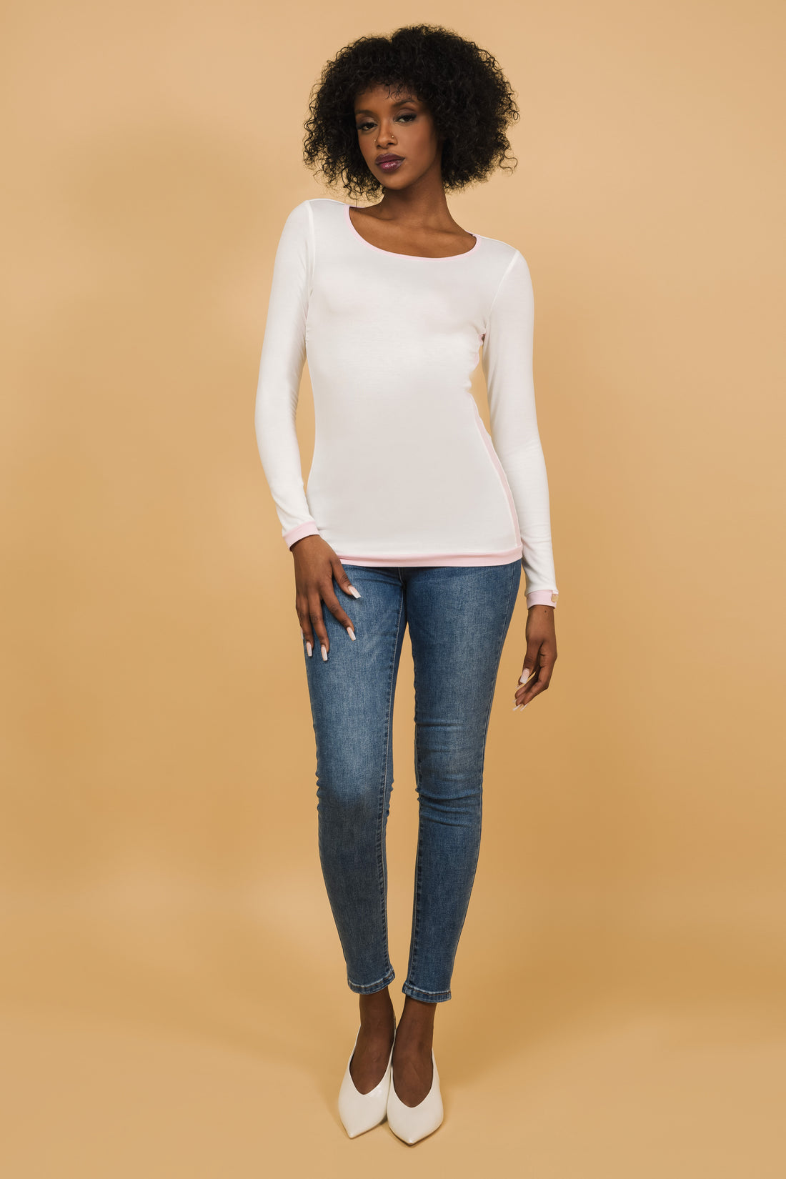 Chapel felső ekrü/babarózsaszín