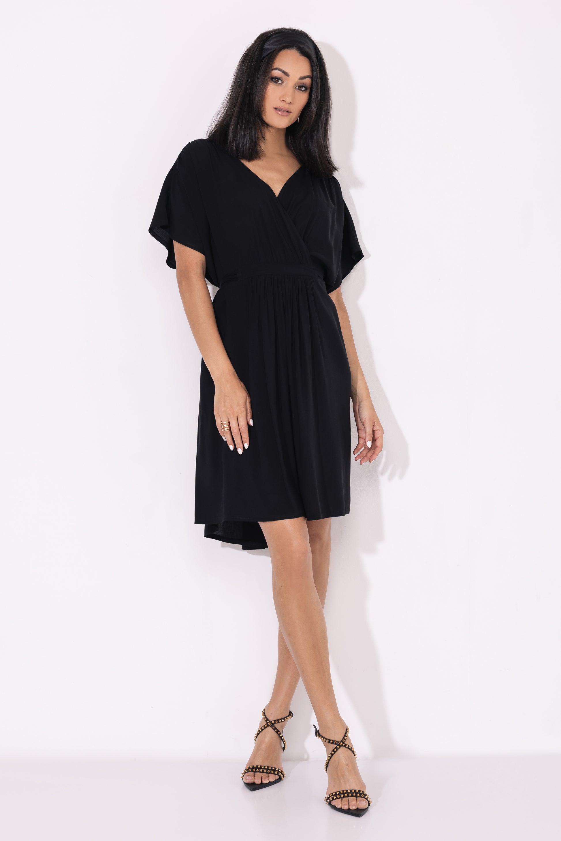 Seron megkötős ruha fekete one-0