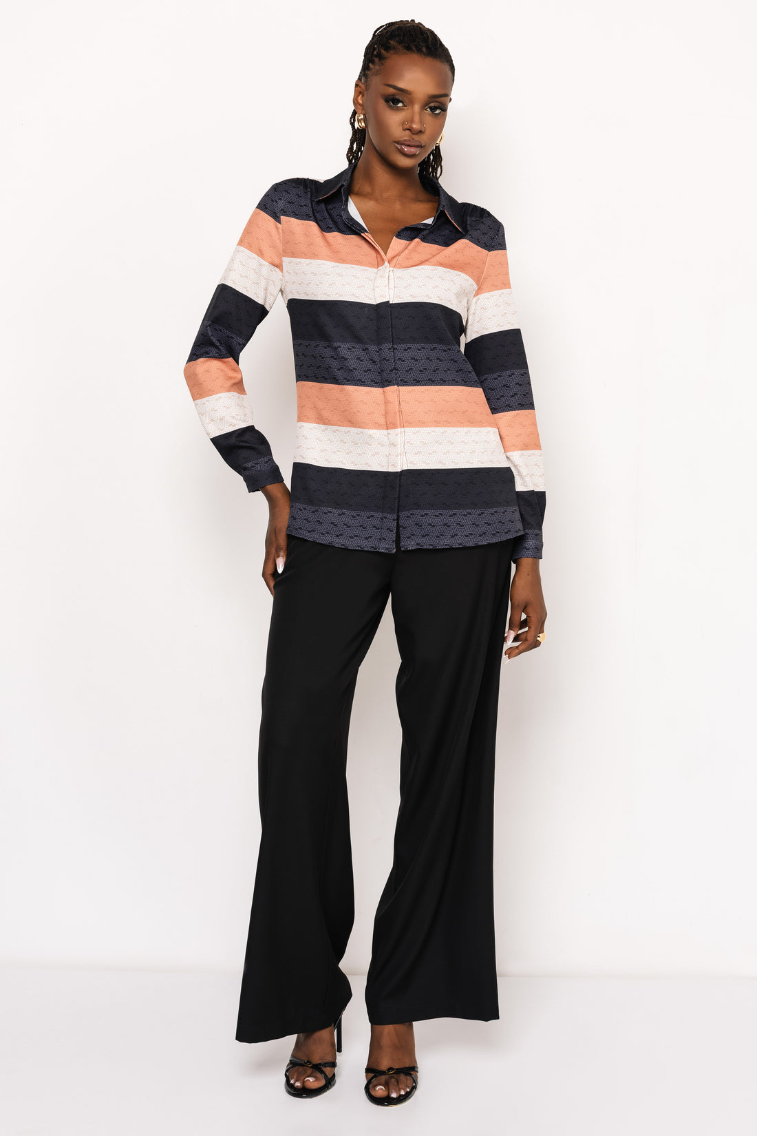 Mia blúz logós/csíkos