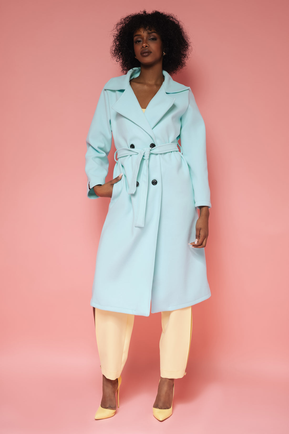 Blessy szövetkabát türkiz