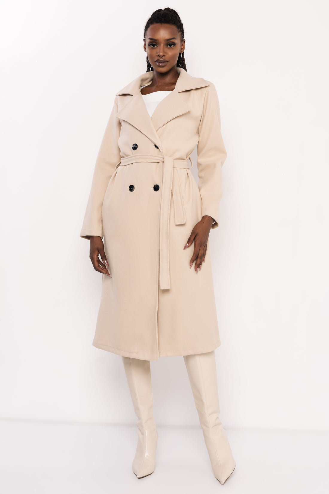 Poma szövetkabát világos bézs