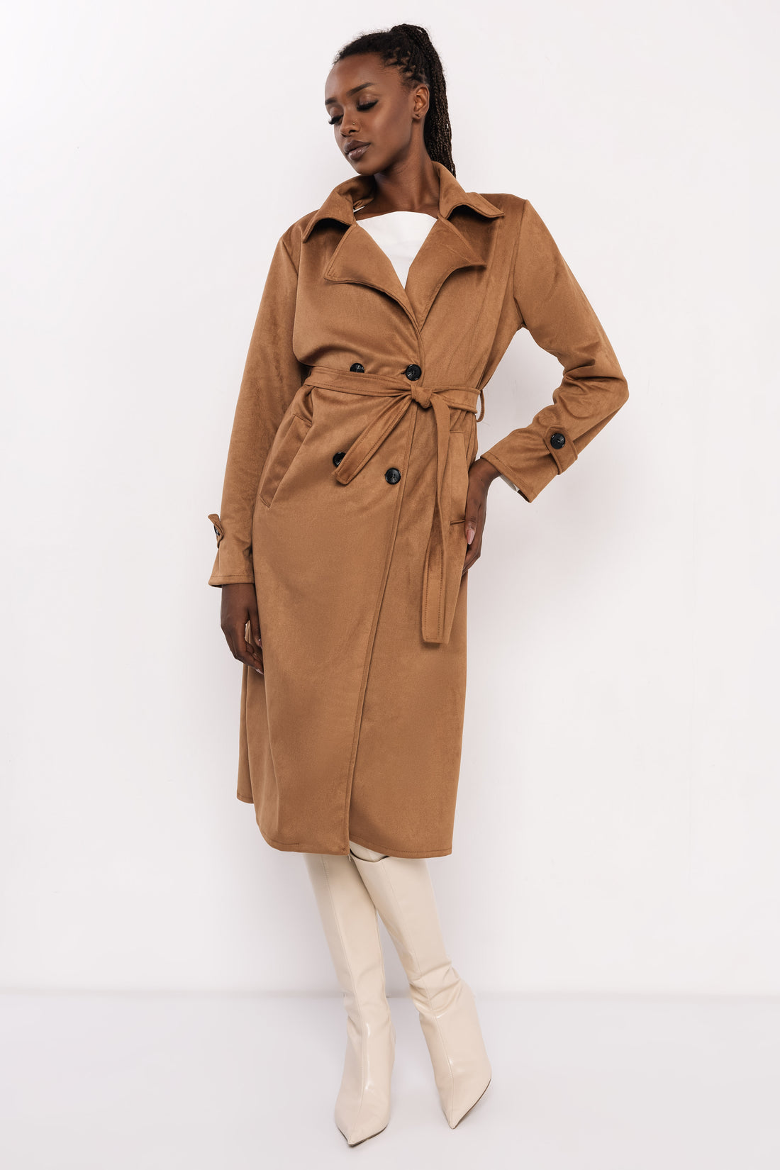 Drina művelúr kabát camel