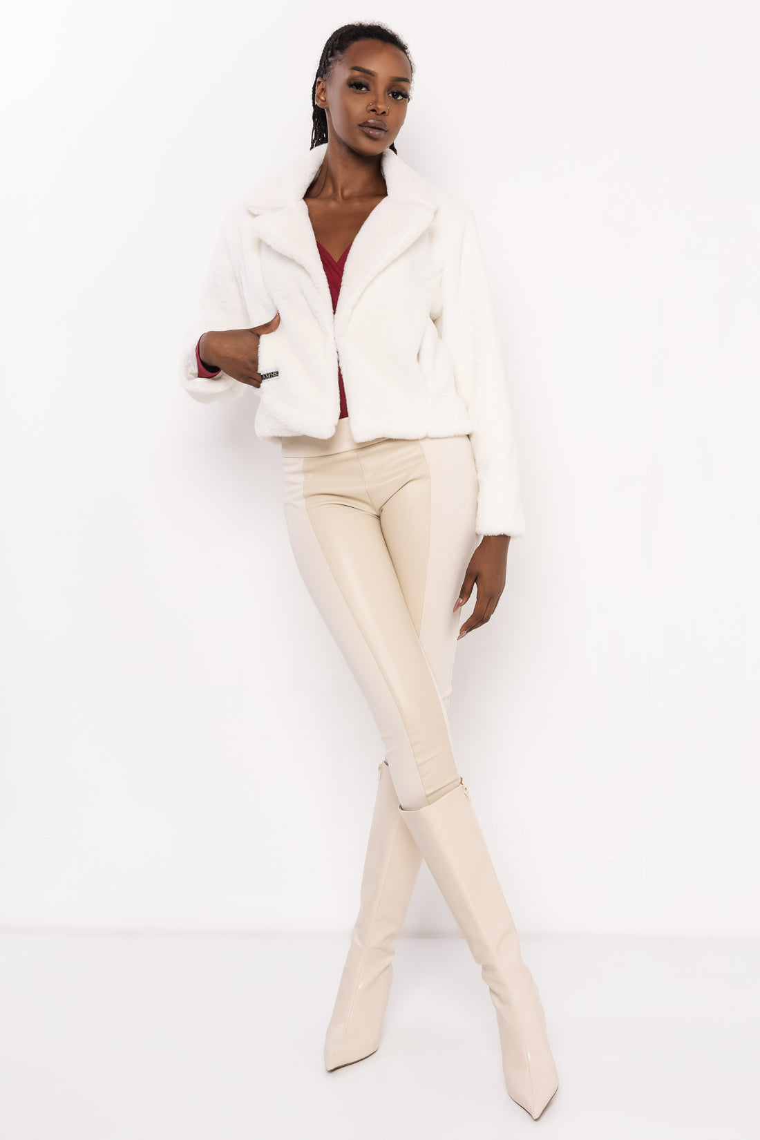 Furila szőrme kiskabát ekrü