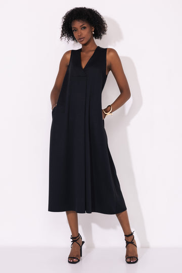 Szoloven hosszú ruha fekete one-0