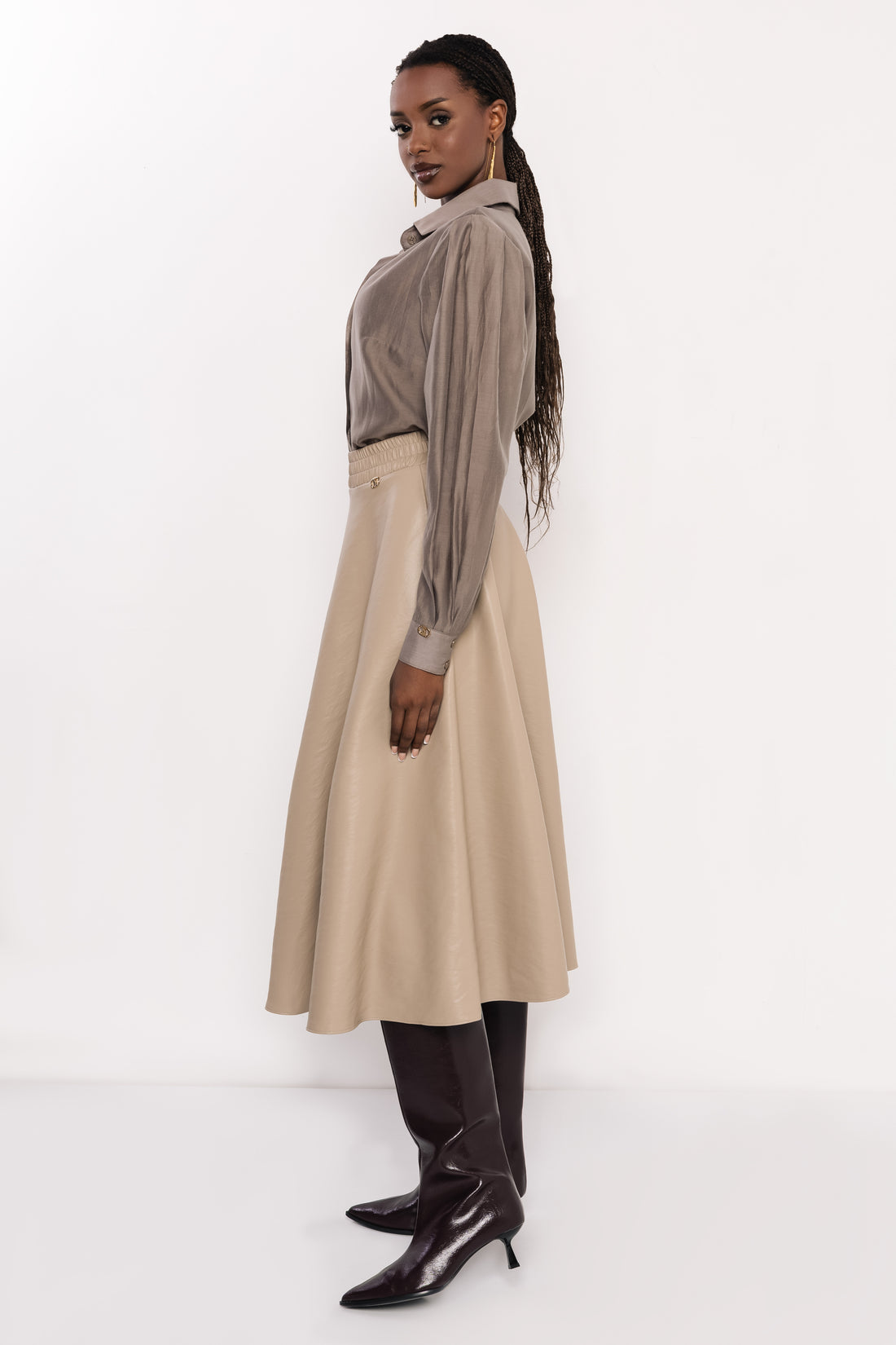 Nezom szoknya sötét homok