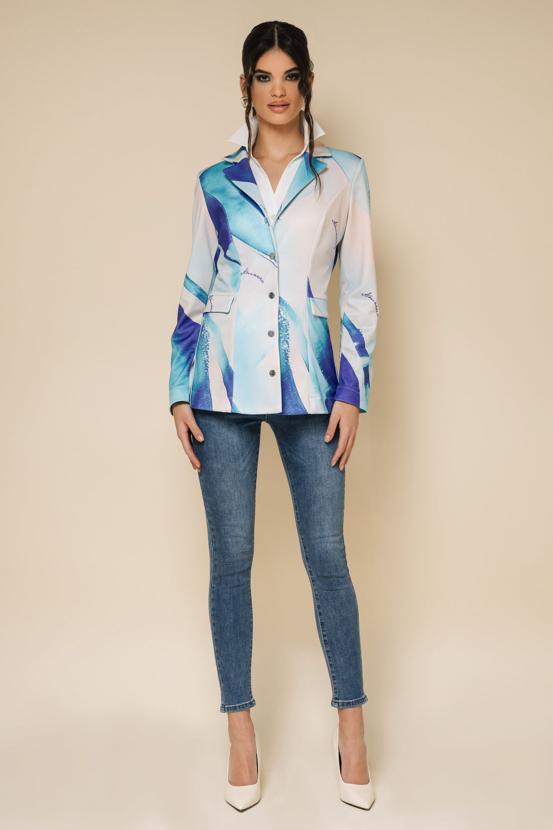 Tachi zakó kék mintás