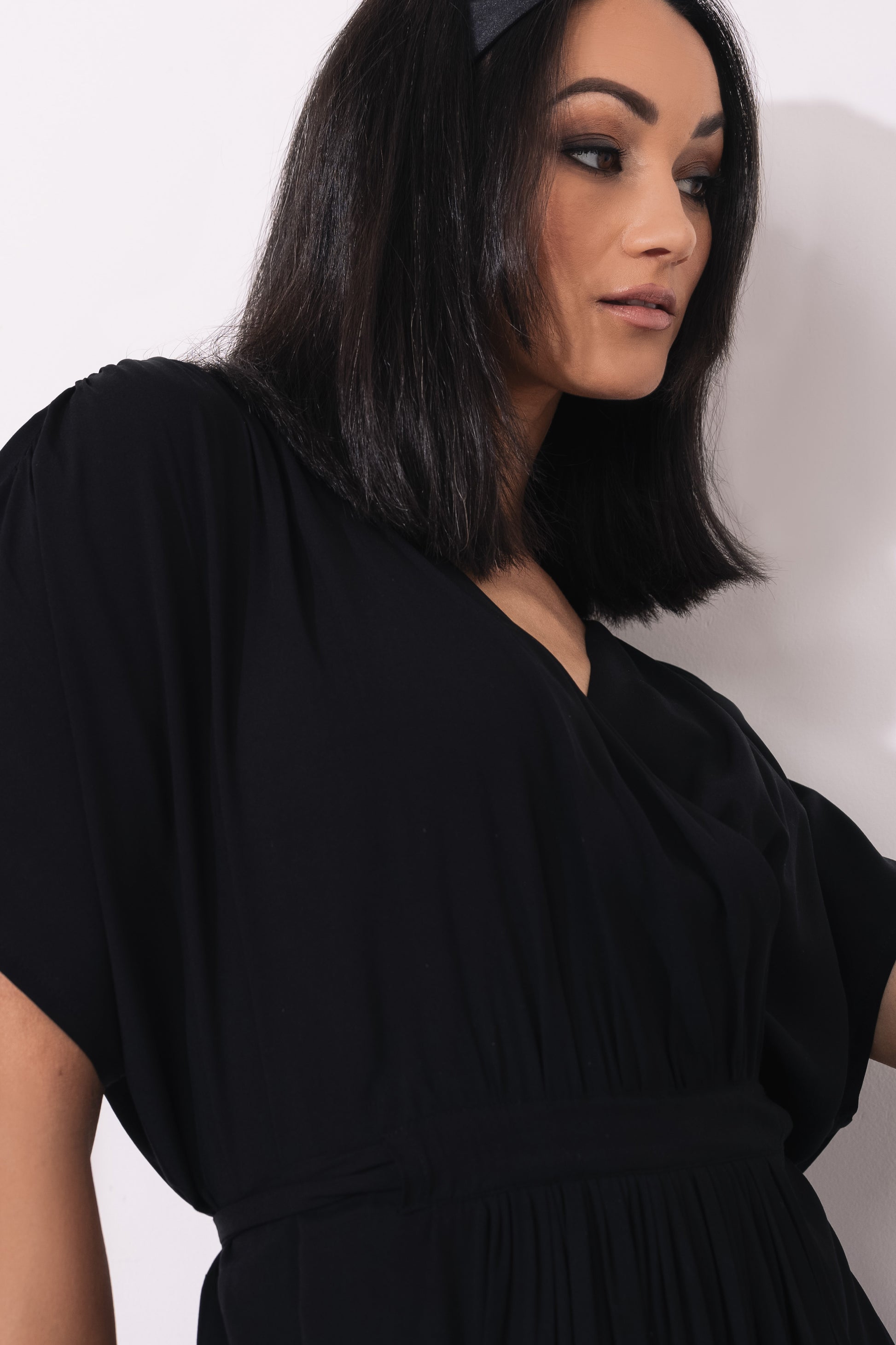 Seron megkötős ruha fekete one-4