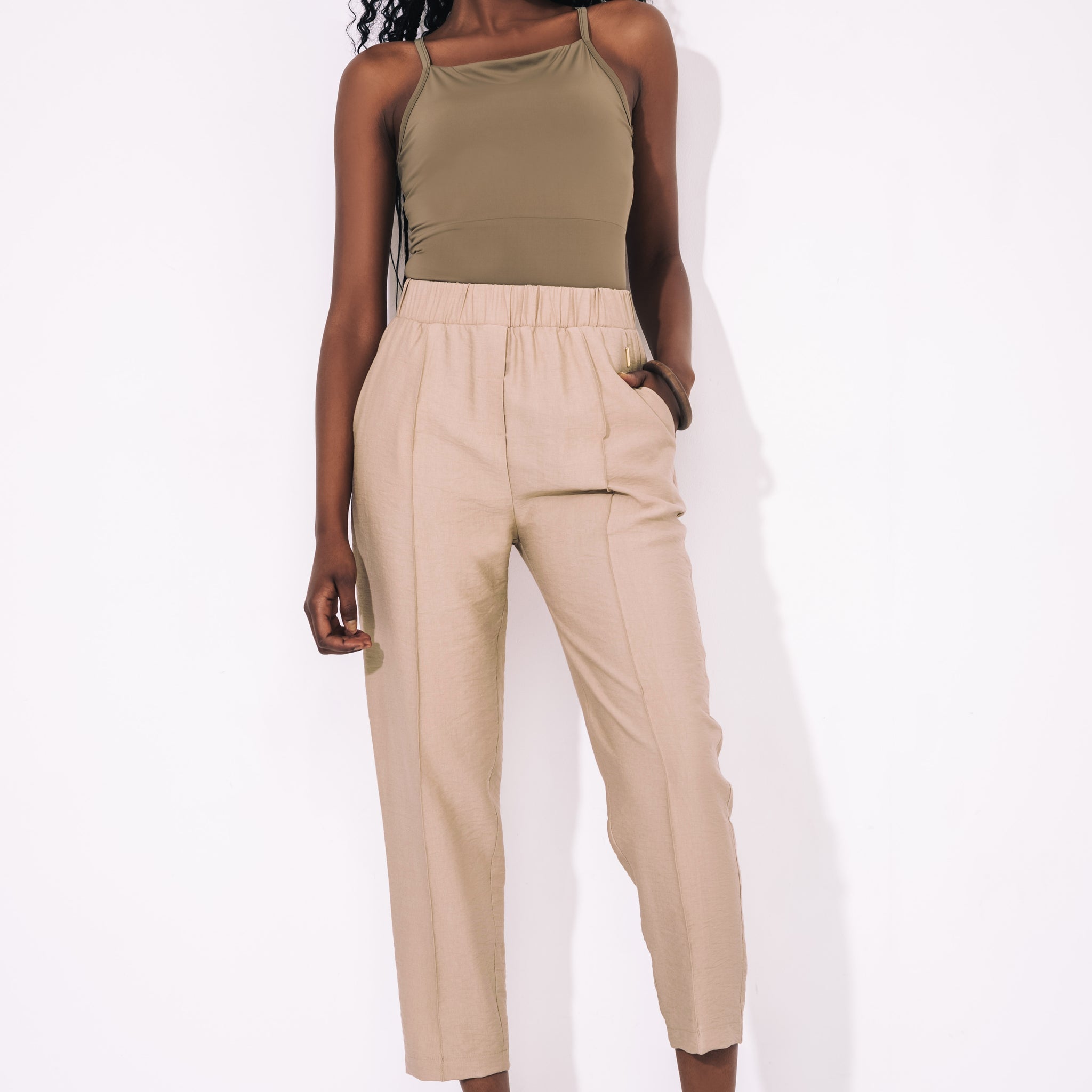 Zejnep top khaki zöld-0