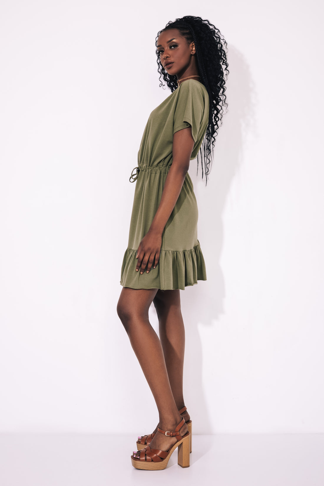 Marica ruha khaki zöld one-0