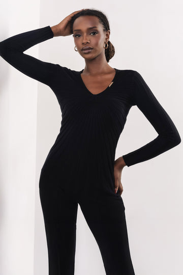 Frilla kötött felső fekete