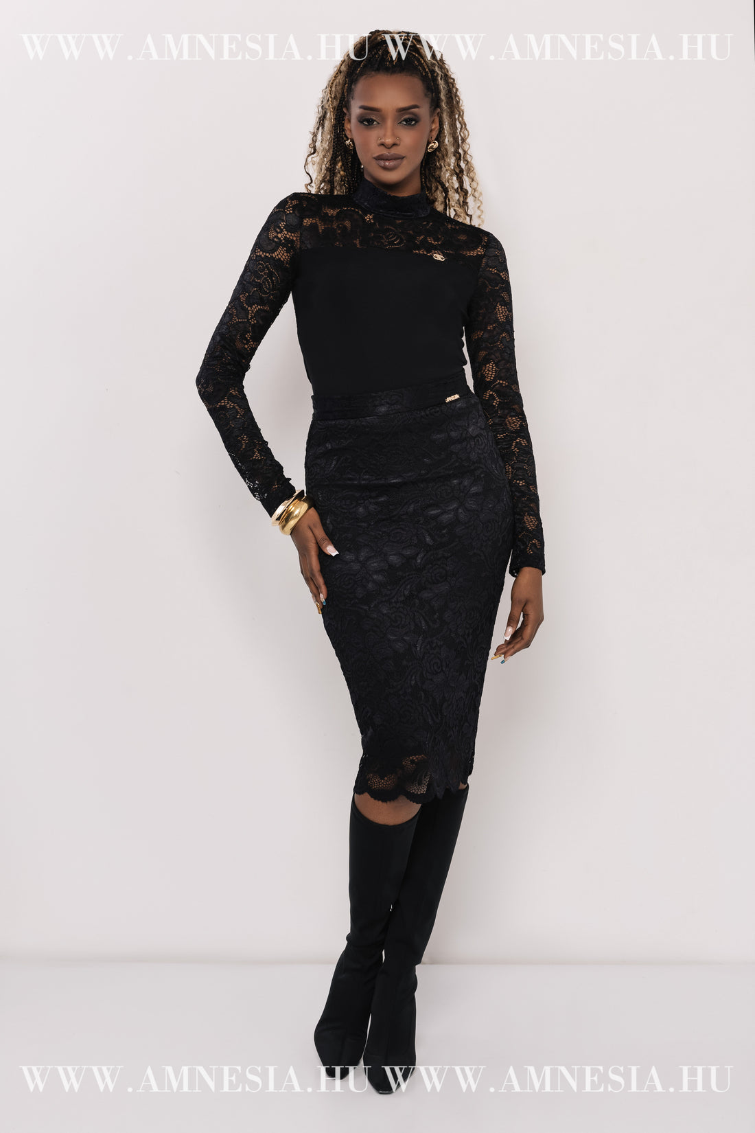 Lizer felső - fekete