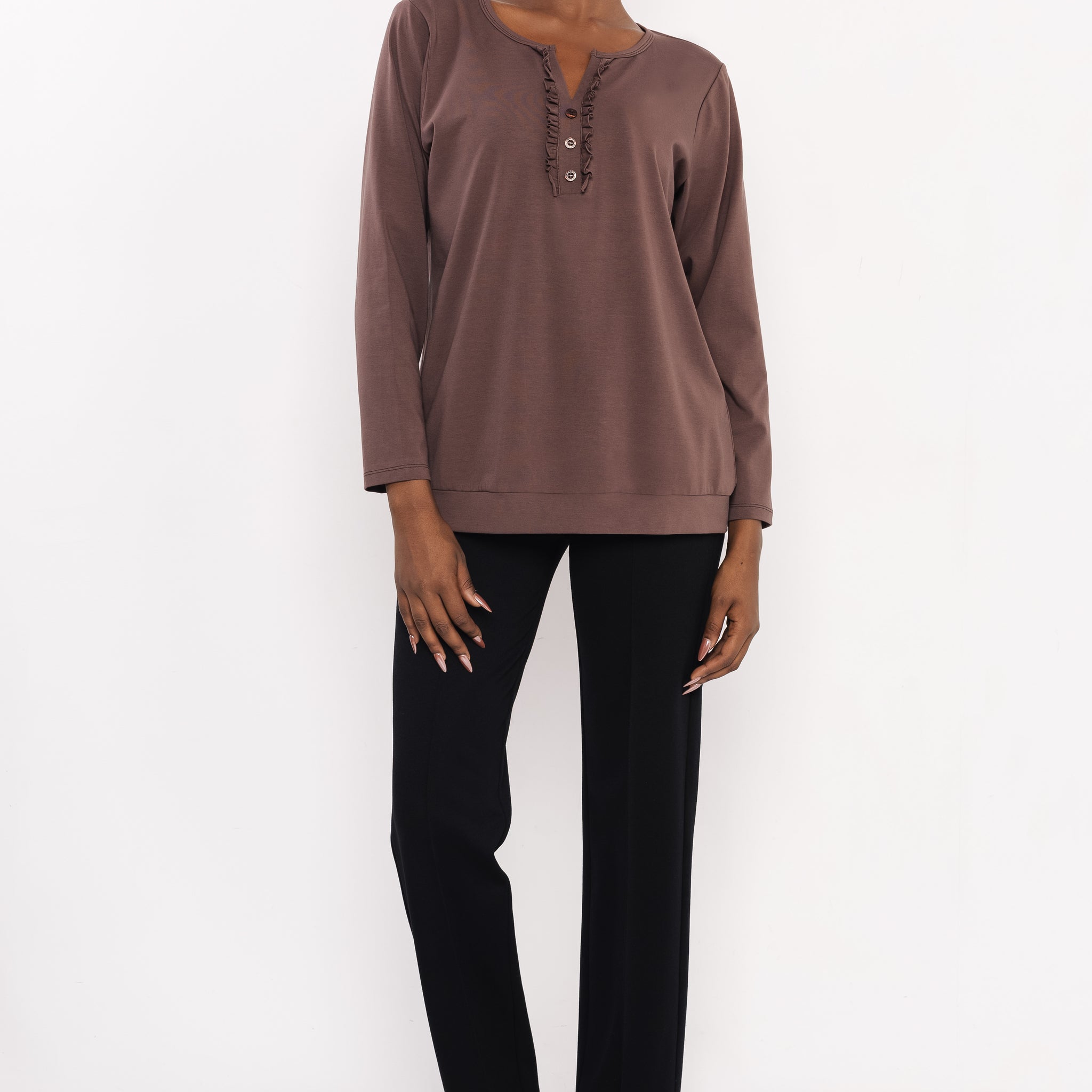 Bilbao tunika kávé