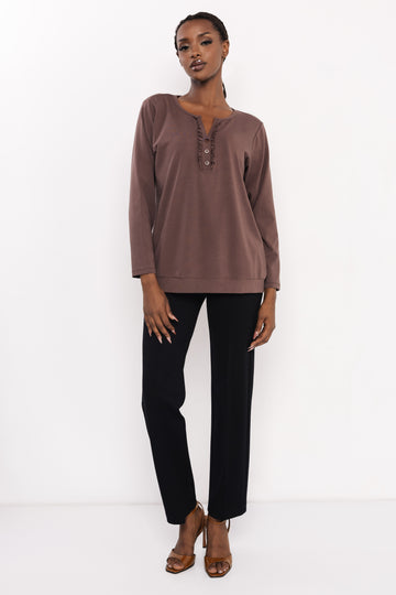 Bilbao tunika kávé