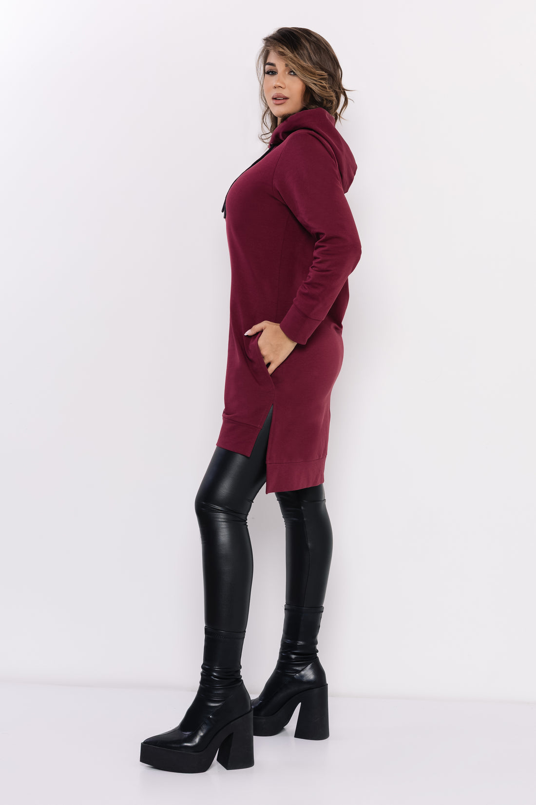 Csöre 2 tunika bordó