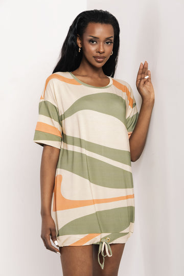 Kamin tunika hullámos