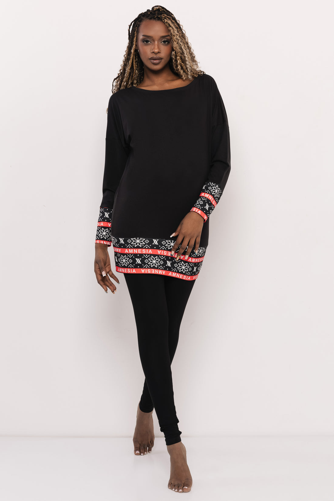 Patty ruha fekete/hópihe mintás