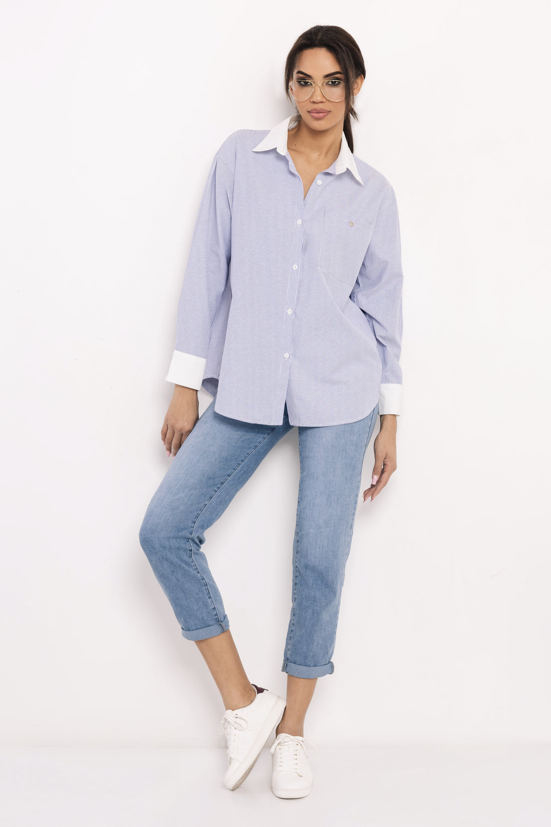 Sapere csíkos ing kék csíkos