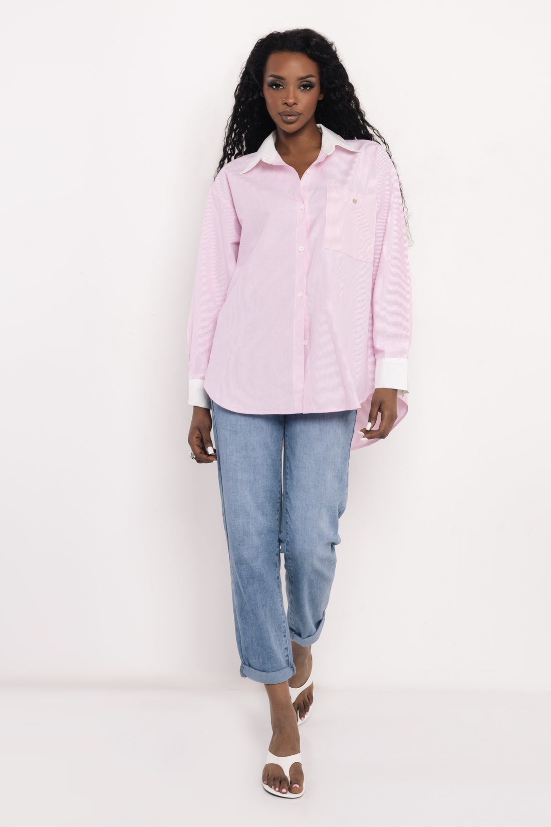 Sapere csíkos ing rózsaszín csíkos