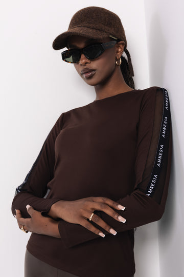 Tales felső csokoládé/fekete