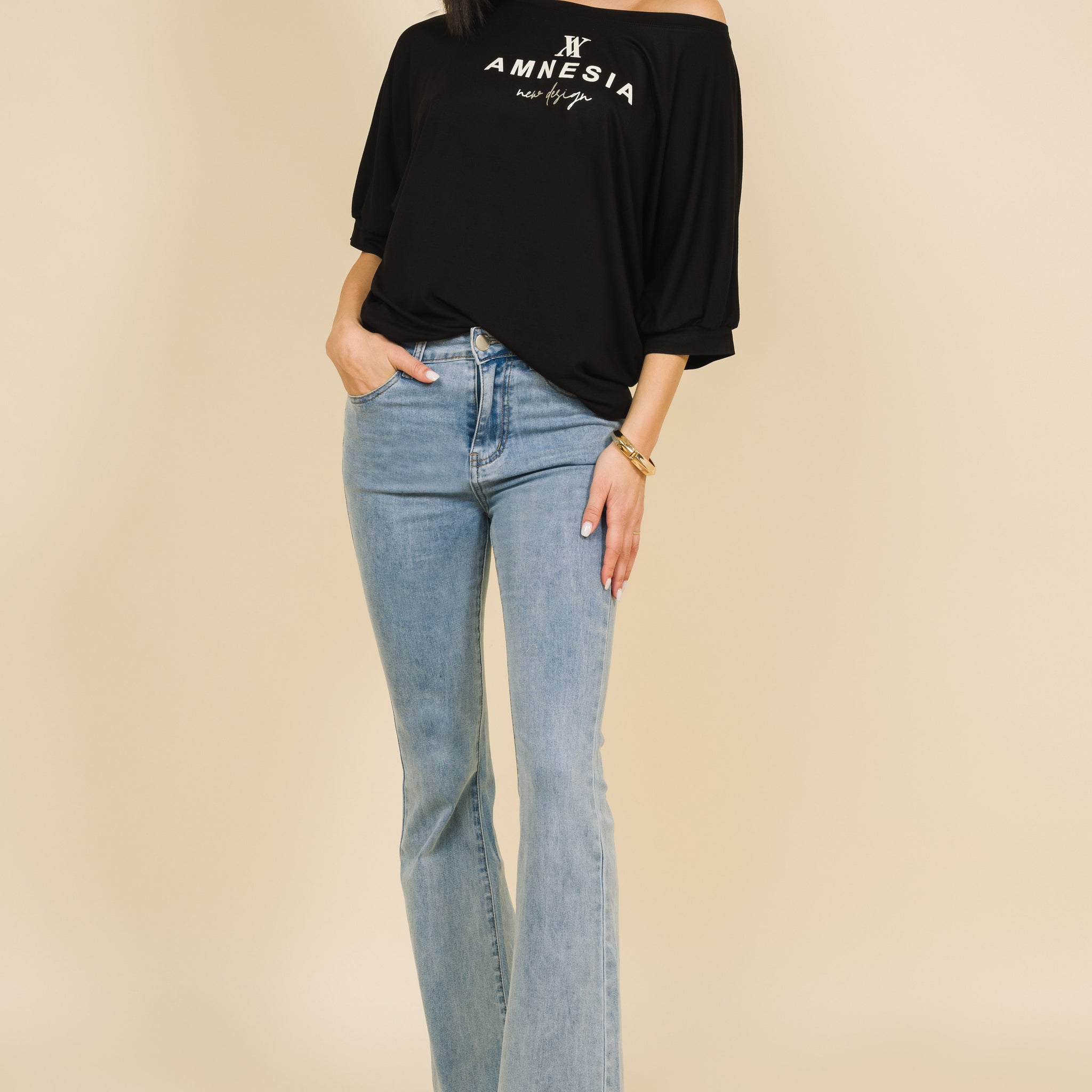 Ampli tunika - fekete