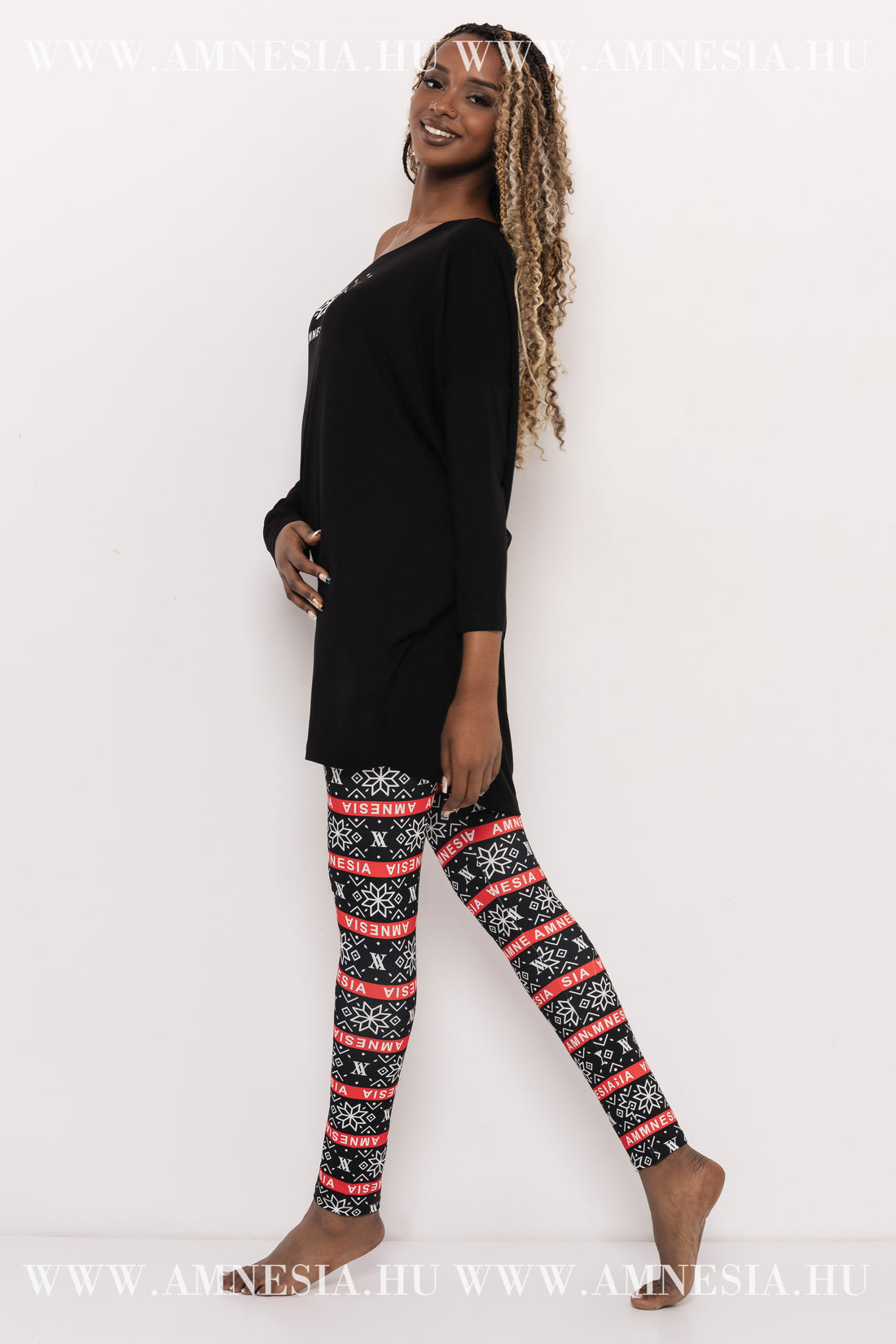 Liliom felső - fekete