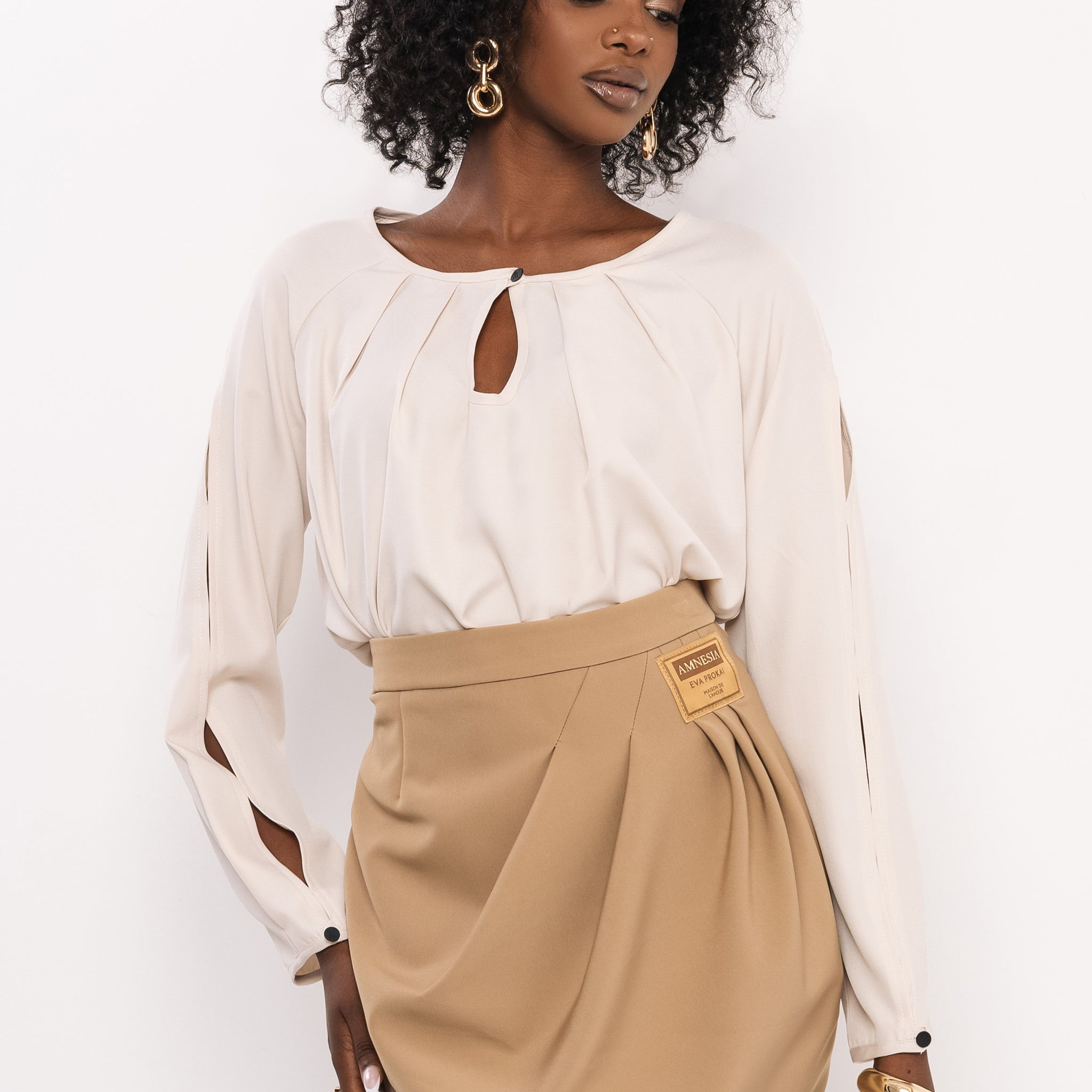 Meshi felső - bézs