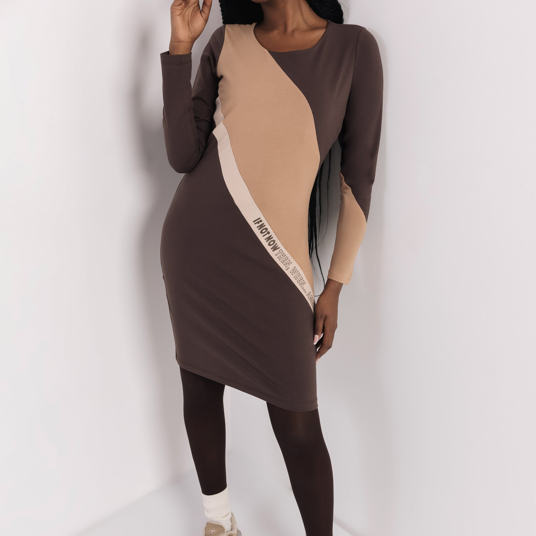 Nox ruha csokoládé/camel/bézs