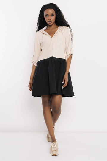 Bata ruha fekete/bézs