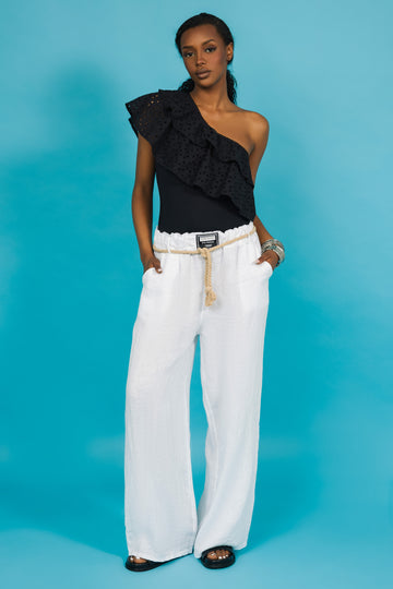 Folk nadrág - fehér