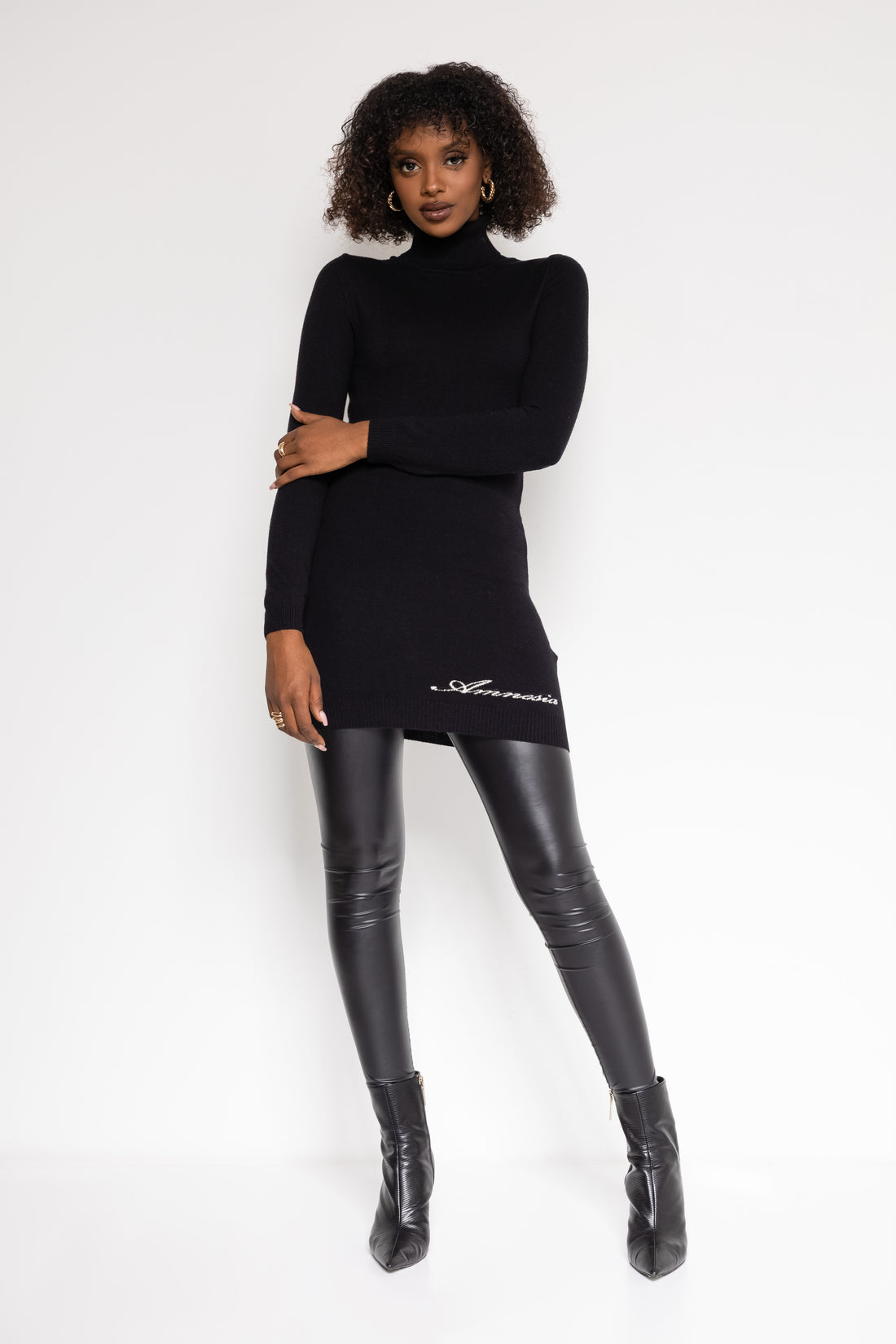 Kötött tunika fekete