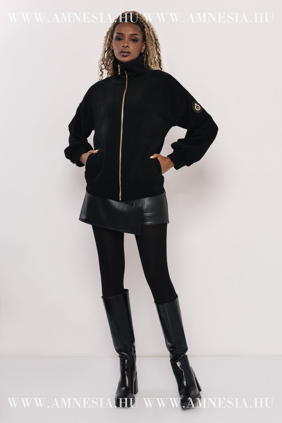 Hanoi kardigán - fekete