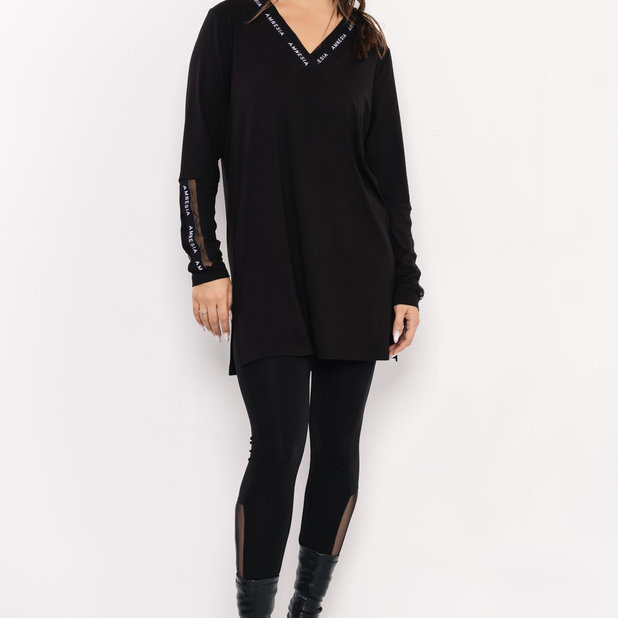 Florina tunika fekete