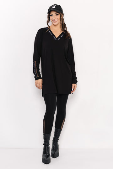 Florina tunika fekete