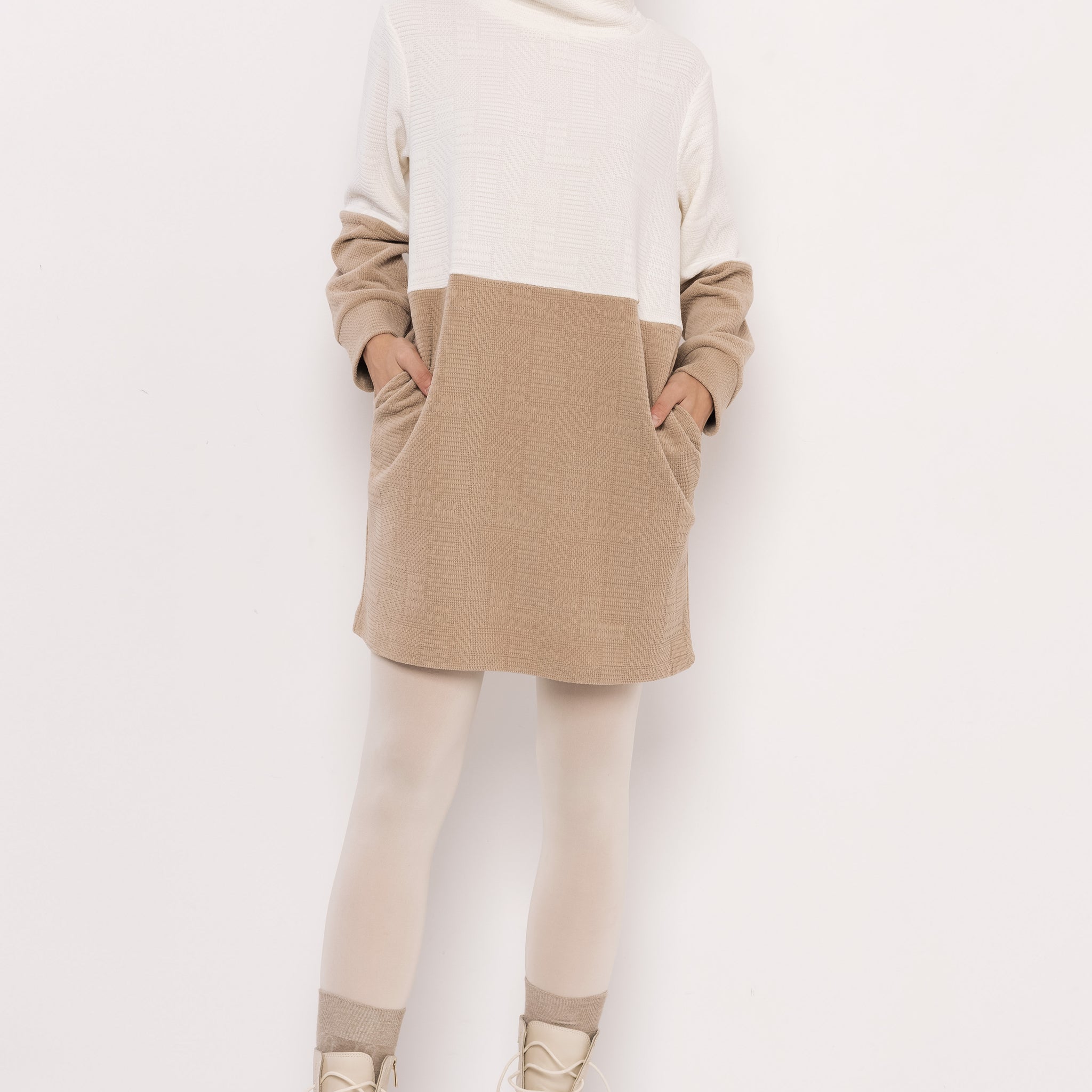 Hime tunika - ekrü+bézs