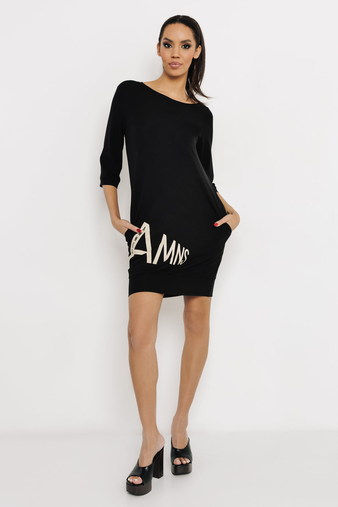 Lamour tunika fekete