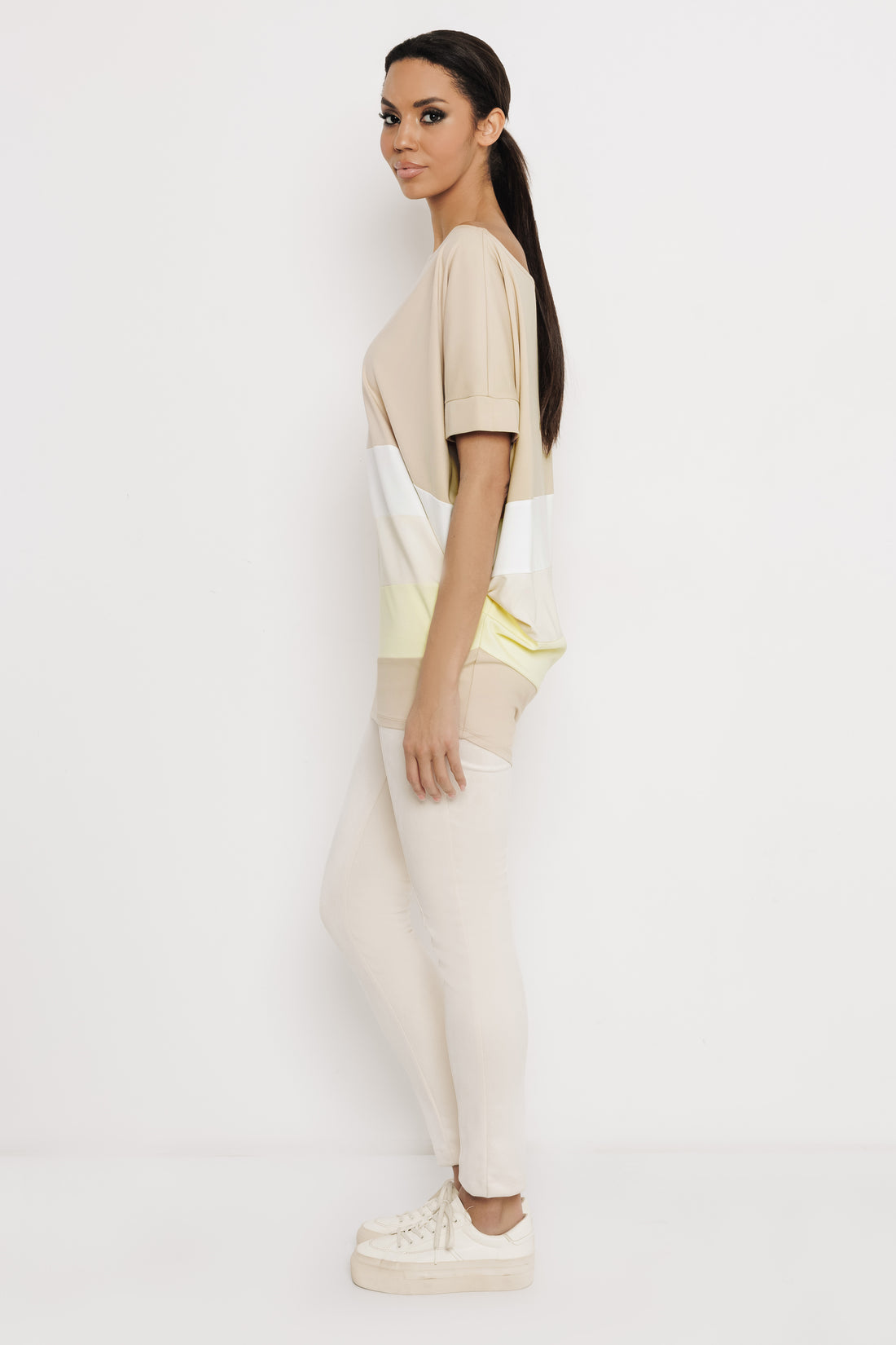 Amaruna tunika homok/ekrü/vaj/sárga