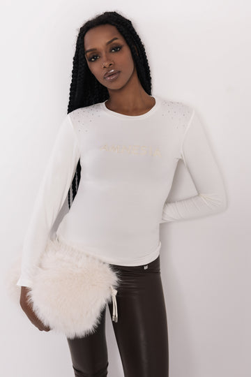 Héra szórt köves felső ekrü