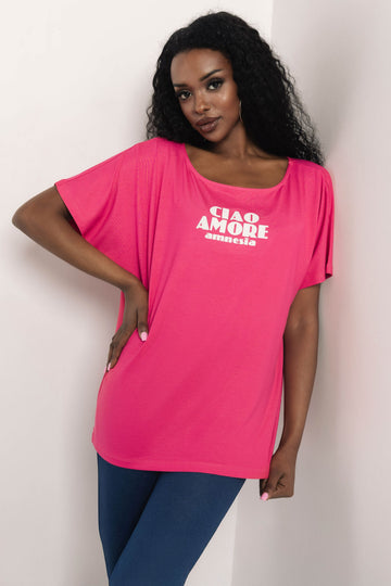 Lasin felső neon pink