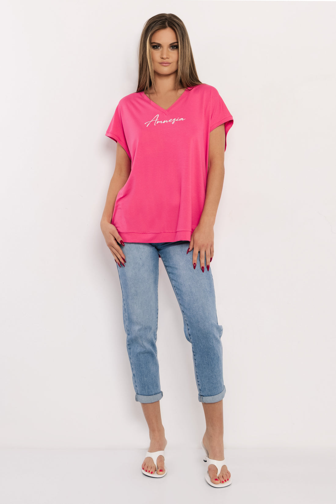 Rezi bőfelső neon pink