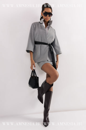 Etili kabát - szürke/fekete