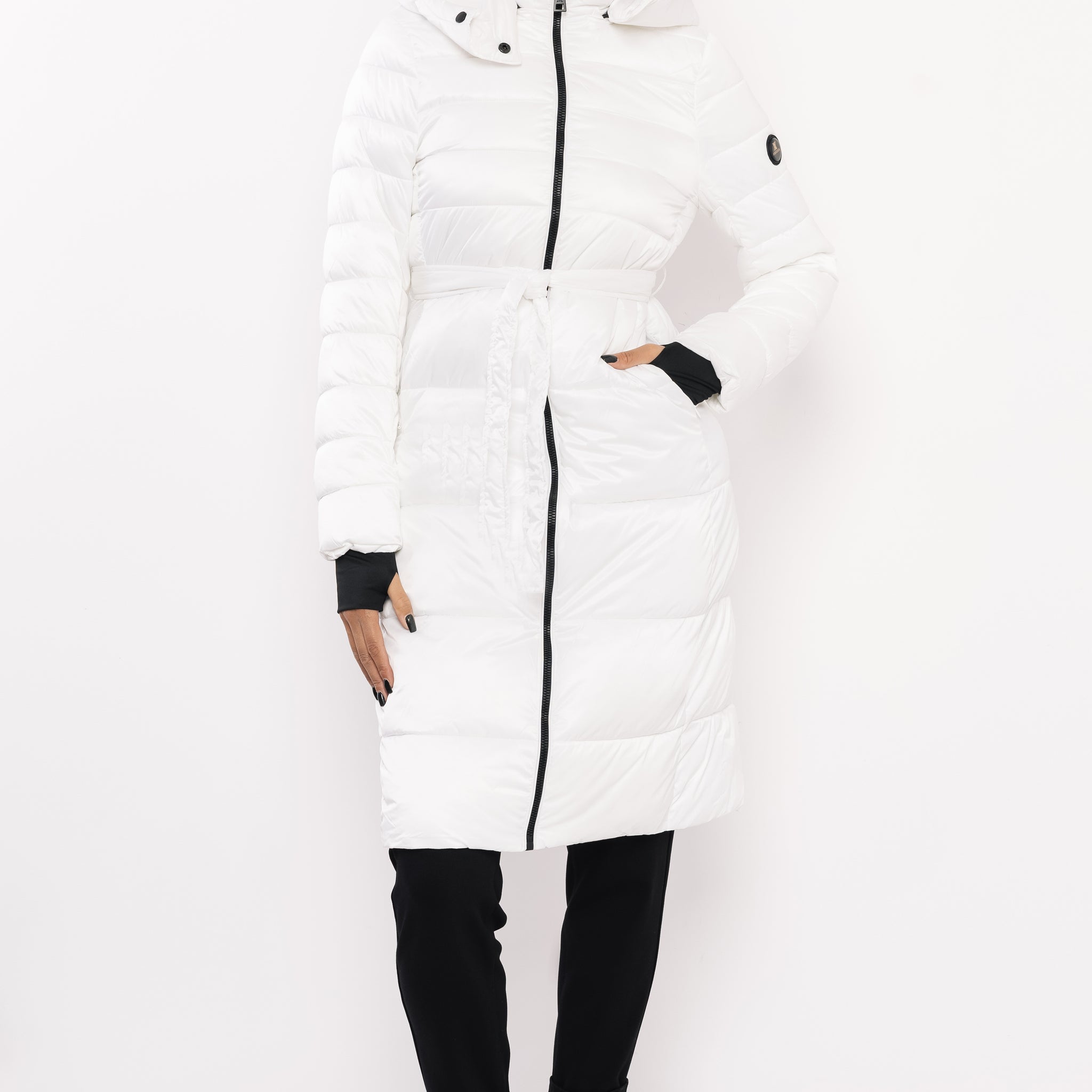 Blanka steppelt hosszú télikabát fehér