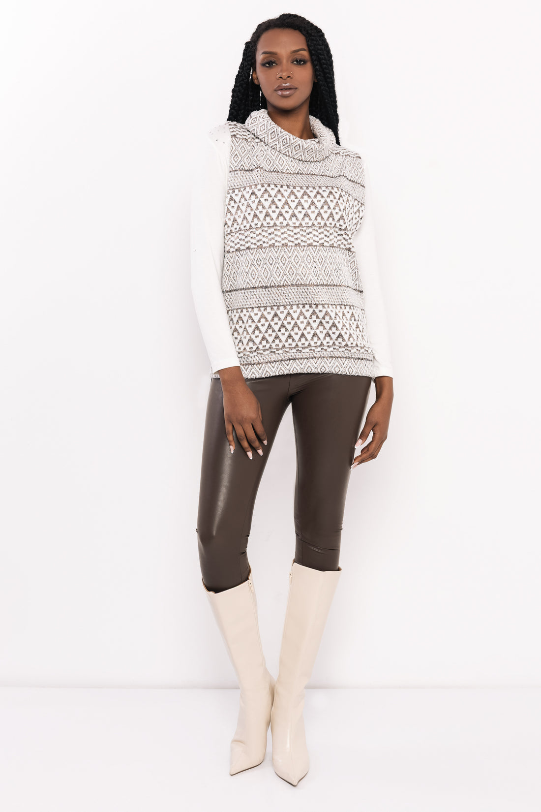 Luanda mellény mintás