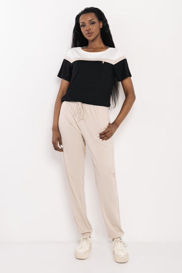 Erhan felső fekete/ekrü/bézs