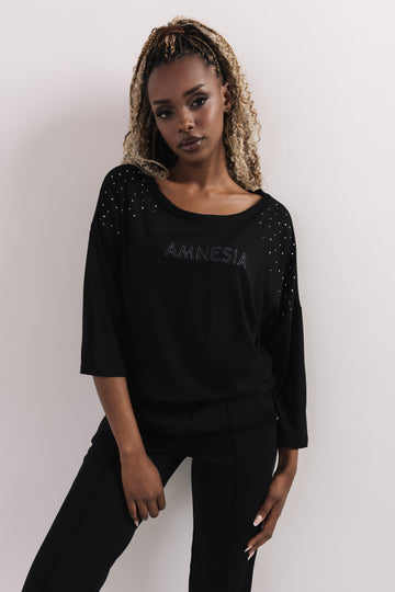 Fili szórt köves felső fekete