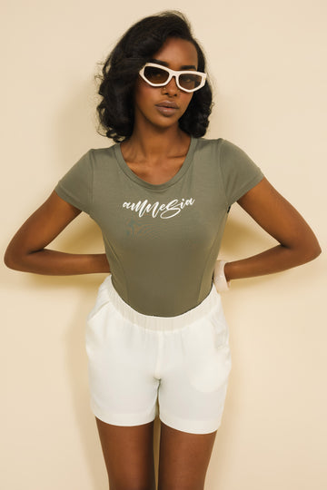 Steam felső - khaki