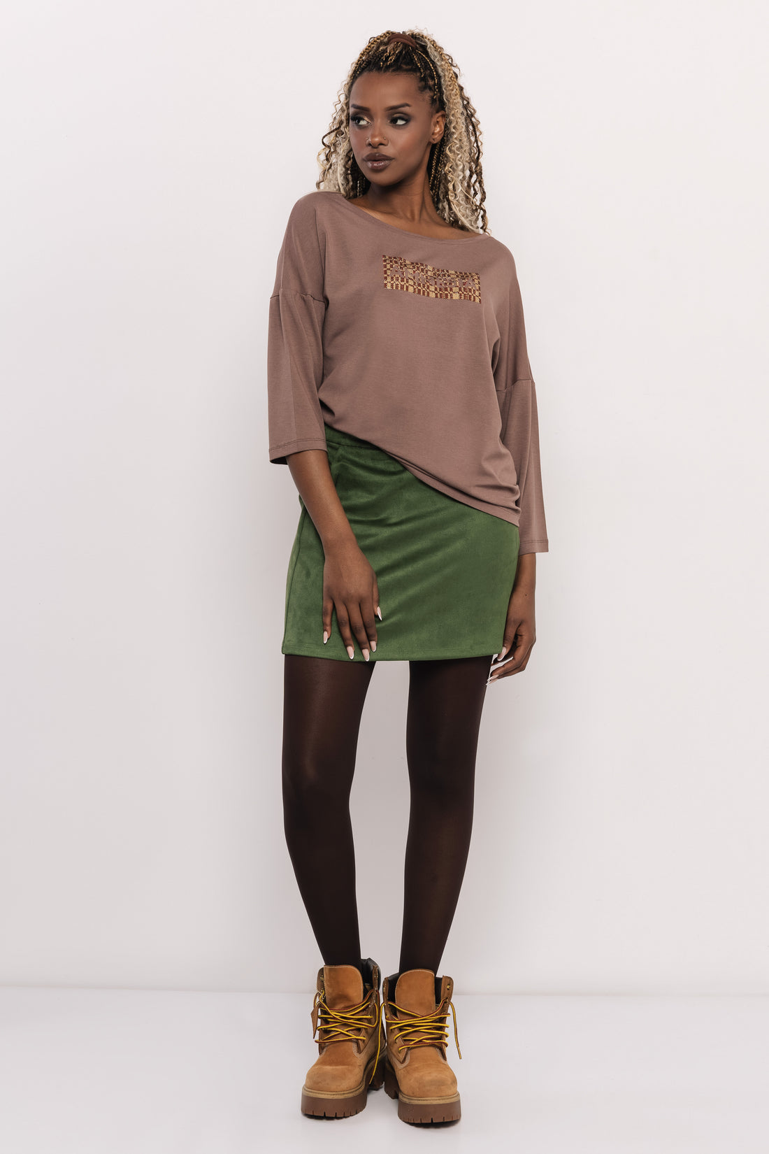 Falun köves felső barna