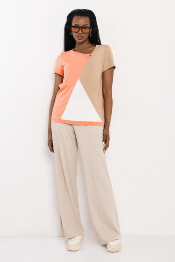 Kolo felső narancs/ekrü/bézs